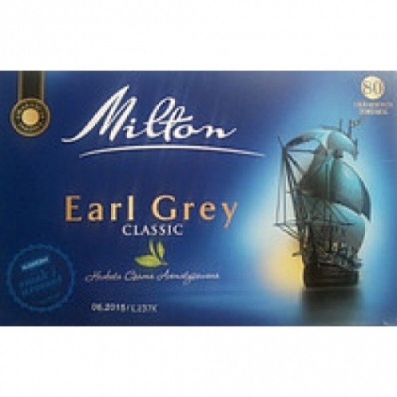 Чай чорний Milton Earl Grey з бергамотом 80пакетиків