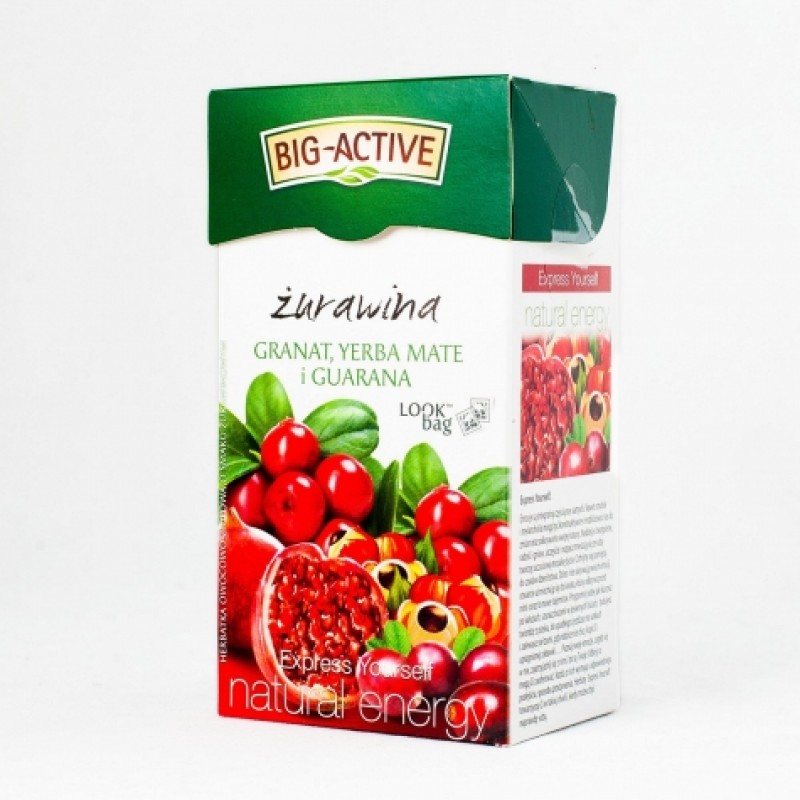 Чай фруктово-травяний Big-Active з клюквою та гранатом 20пакетиків