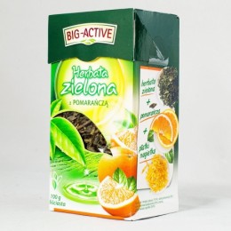 Чай зелений Big-Active з апельсином 100г