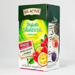 Чай зелений Big-Active з малиною та маракуєю 20пакетиків