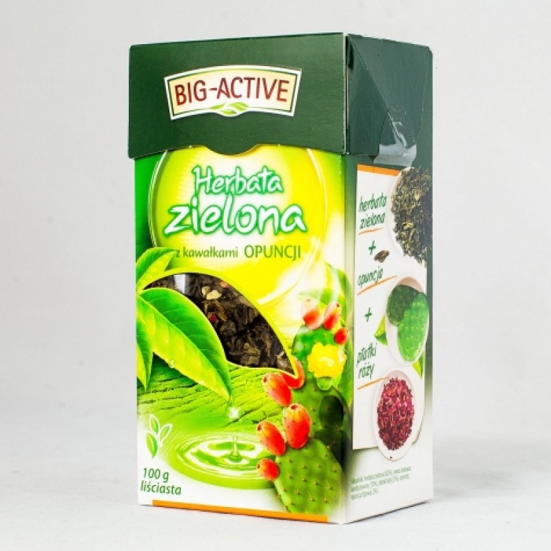 Чай зелений Big-Active з пилюстками квітки кактуса 100г