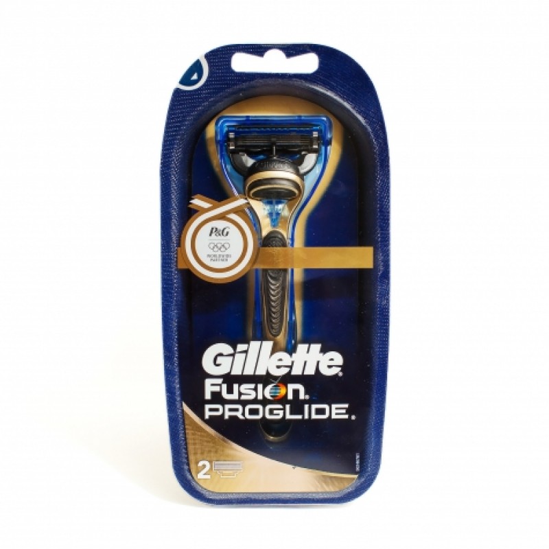 Станок Gillette Fusion ProGlide Gold + 2 картриджа