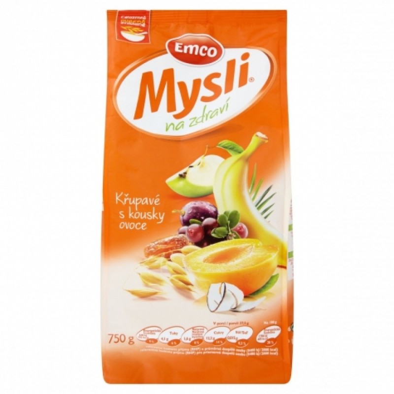 Мюслi Emco Mysli з шматочками фруктiв 750г