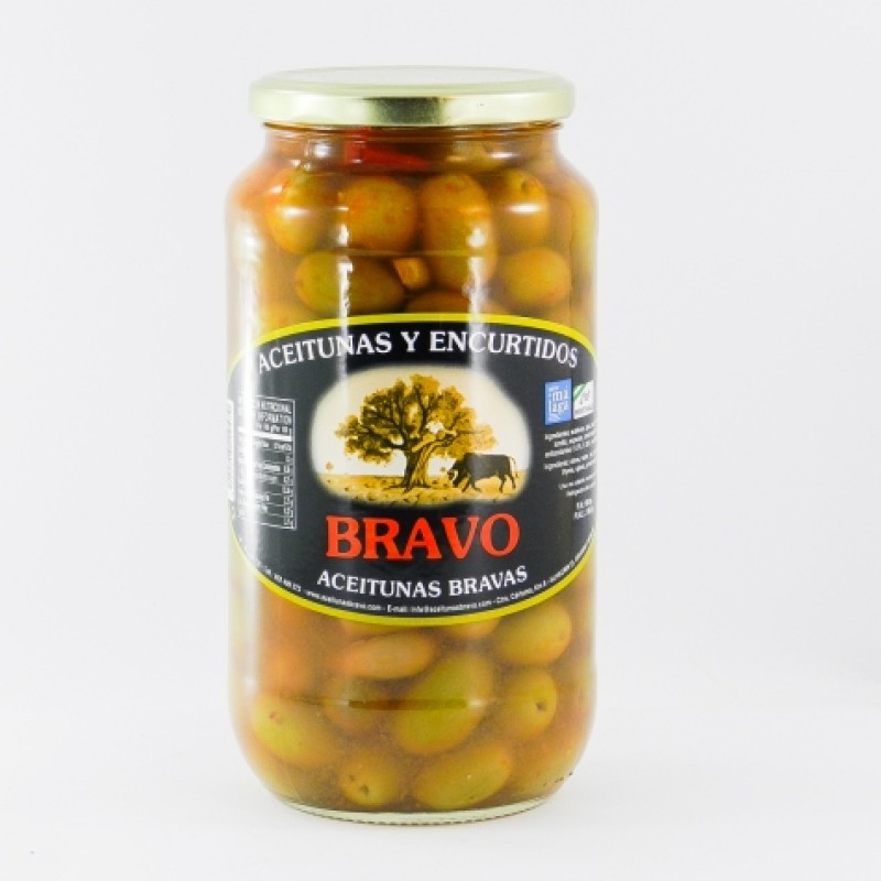 Оливки зеленi Bravo з кiсточкою маринованi 900г