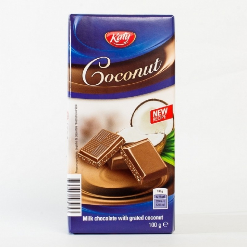 Шоколад Katy молочний з кокосом 100г