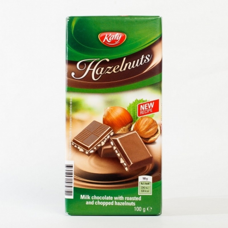 Шоколад Katy молочний з товченим горiхом 100г