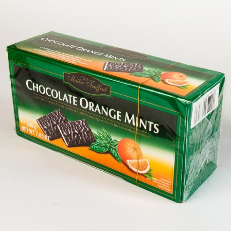 Шоколад Mautre Fruffout з мятно-апельсиновим кремом 200г