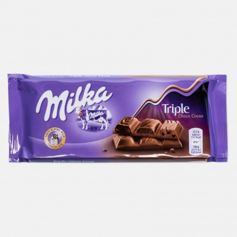 Шоколад Milka Triple cocao 100г