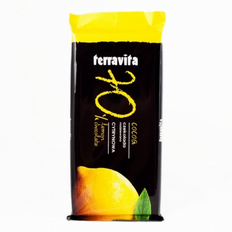 Шоколад Terravita 70% какао з лимонною начинкою 100г