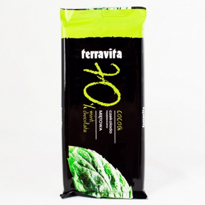 Шоколад Terravita 70% какао з мятною начинкою 100г