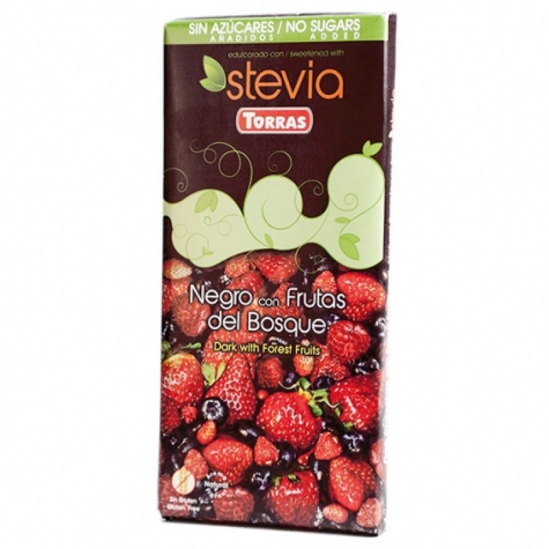 Шоколад Torras Stevia з лісовими ягодами 125г