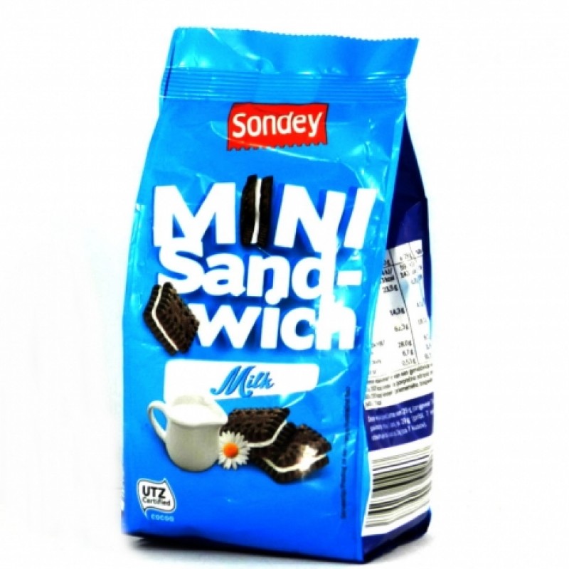Печення Sondey mini sand-wich шоколадне з молоком 150г